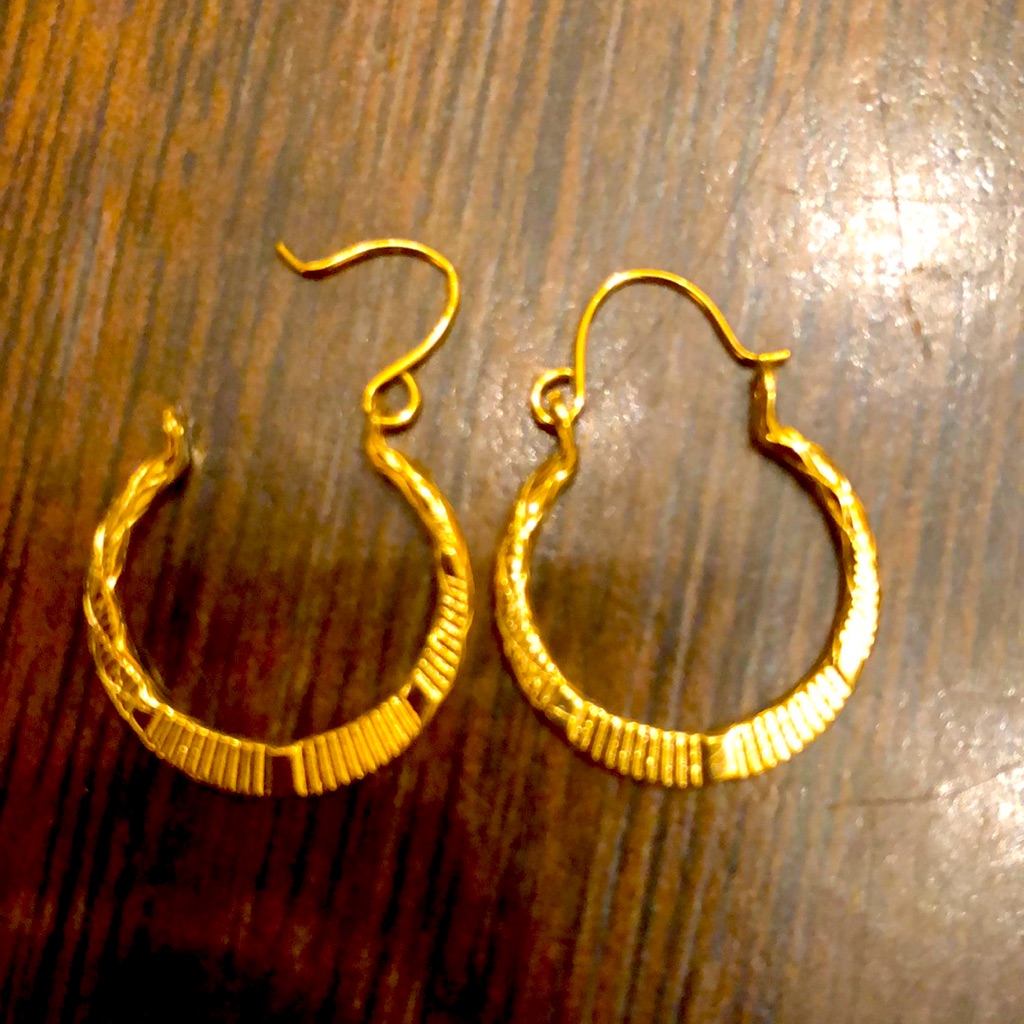 14 Kt Gold Overlay Earrings
